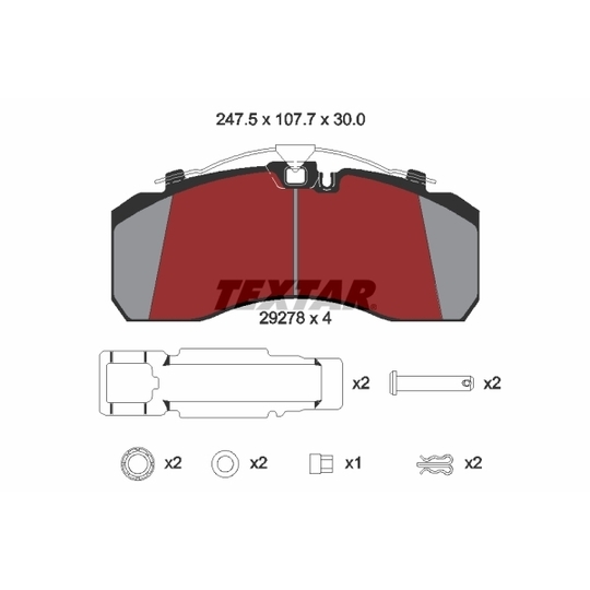 2927803 - Brake Pad Set, disc brake 