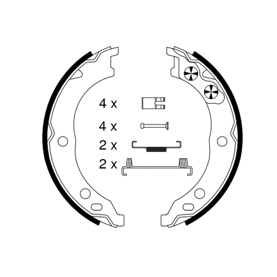 91064800 - Brake Shoe Set, parking brake 