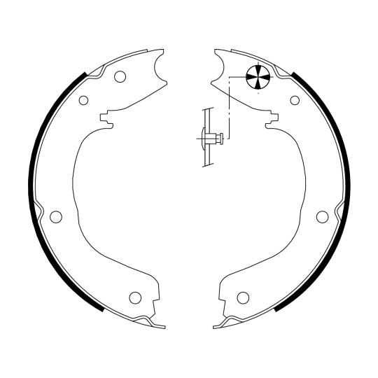 91066000 - Brake Shoe Set, parking brake 