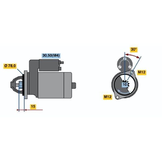 0 001 110 054 - Startmotor 