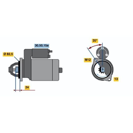 0 001 108 026 - Startmotor 