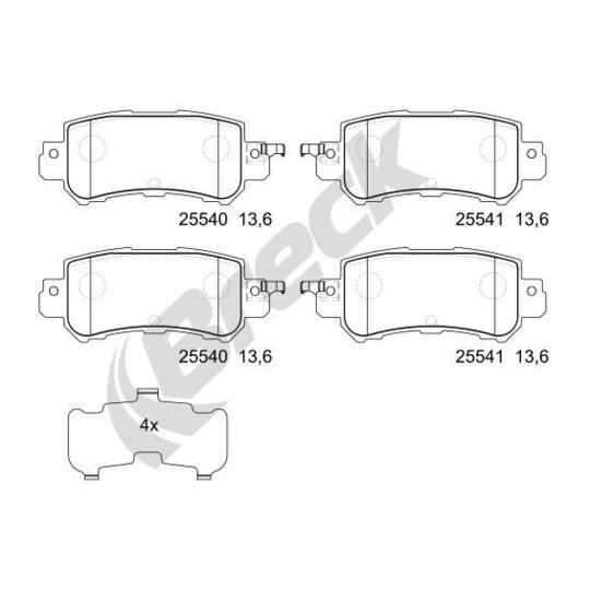 25540 00 702 00 - Brake Pad Set, disc brake 