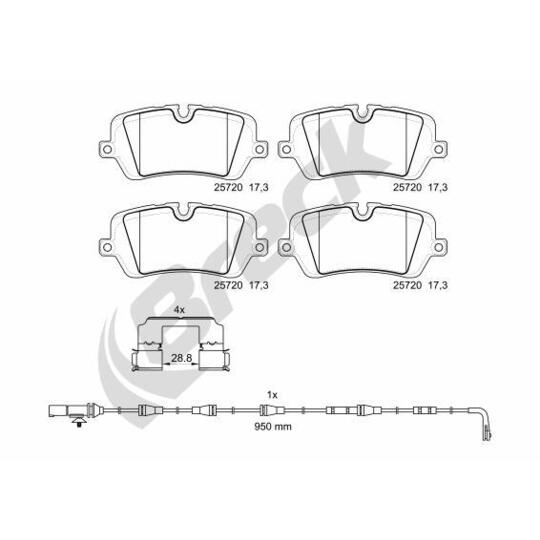 25720 00 554 00 - Brake Pad Set, disc brake 