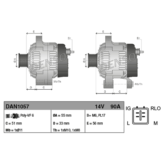 DAN1057 - Alternator 