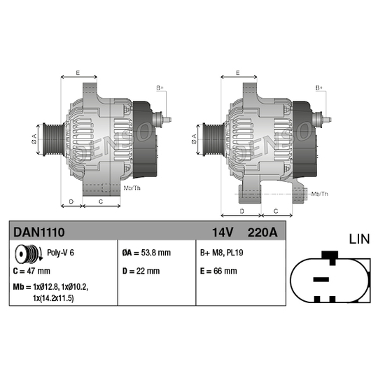 DAN1110 - Alternator 