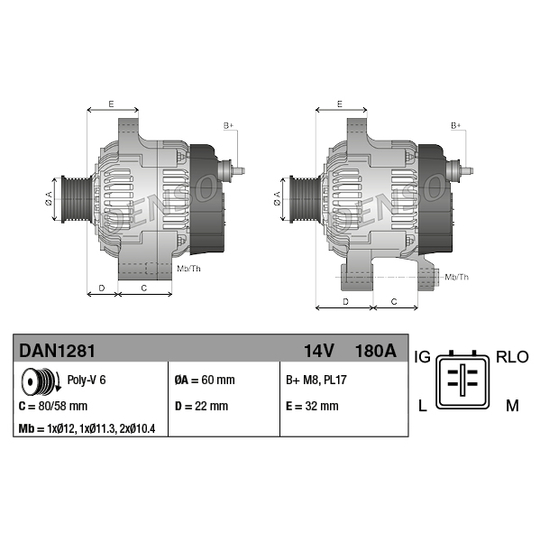 DAN1281 - Alternator 