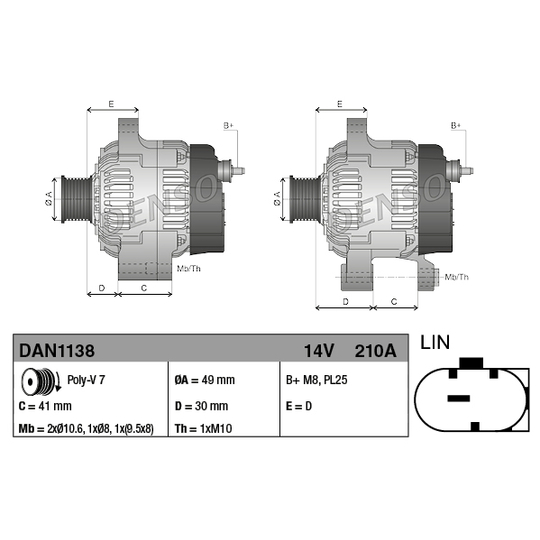 DAN1138 - Alternator 