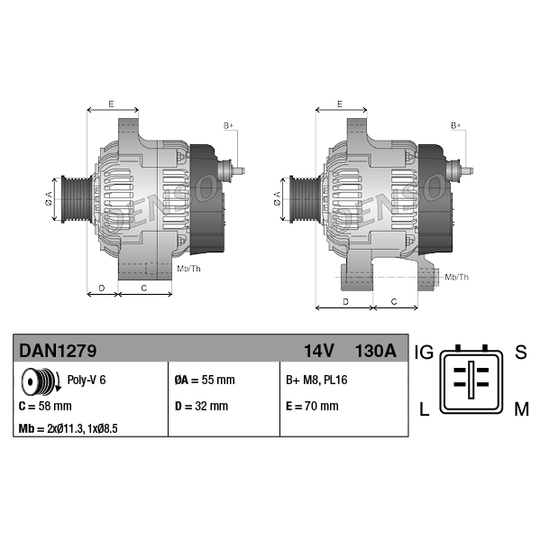 DAN1279 - Alternator 