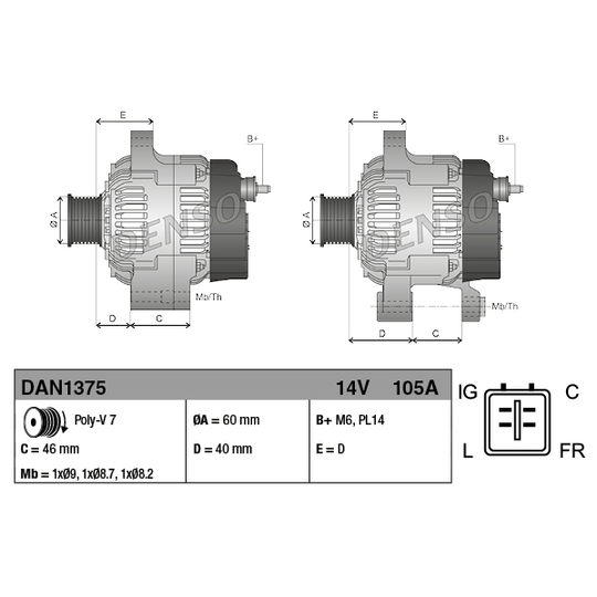 DAN1375 - Alternator 