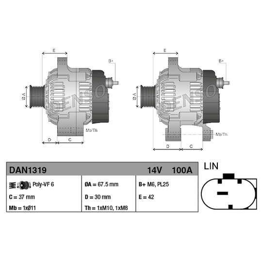 DAN1319 - Alternator 