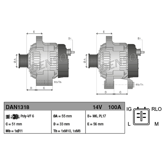 DAN1318 - Alternator 