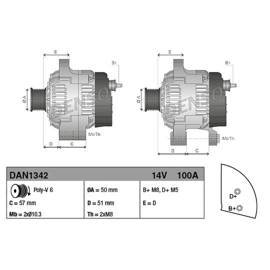 DAN1342 - Alternator 