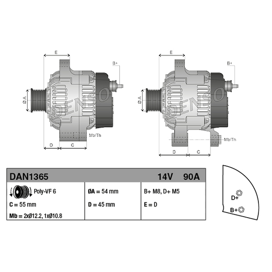 DAN1365 - Alternator 
