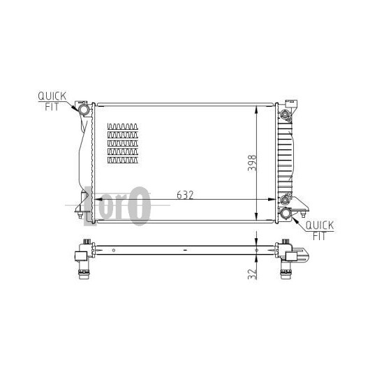 003-017-0039-B - Radiator, engine cooling 