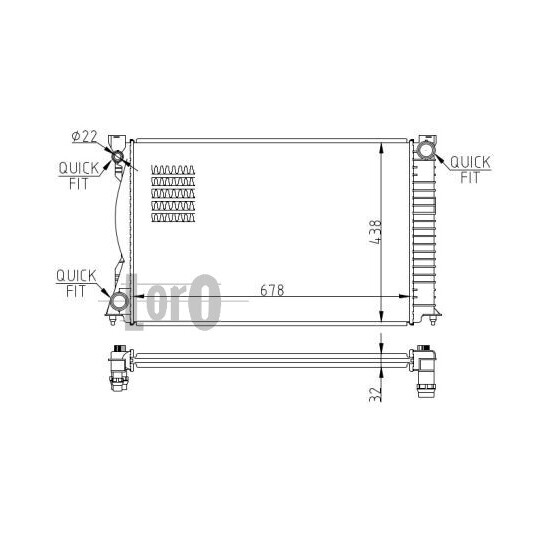 003-017-0036-B - Radiator, engine cooling 