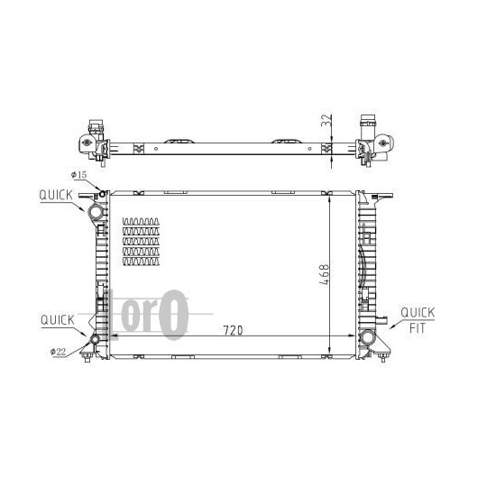 003-017-0040-B - Radiator, engine cooling 