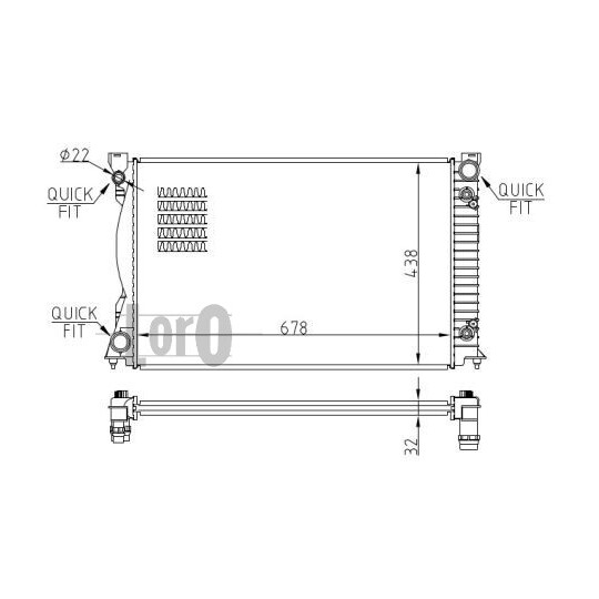 003-017-0037-B - Radiator, engine cooling 