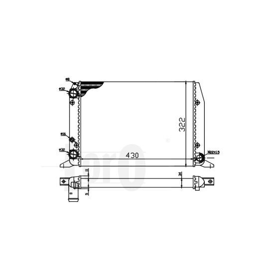 003-017-0024 - Radiator, engine cooling 