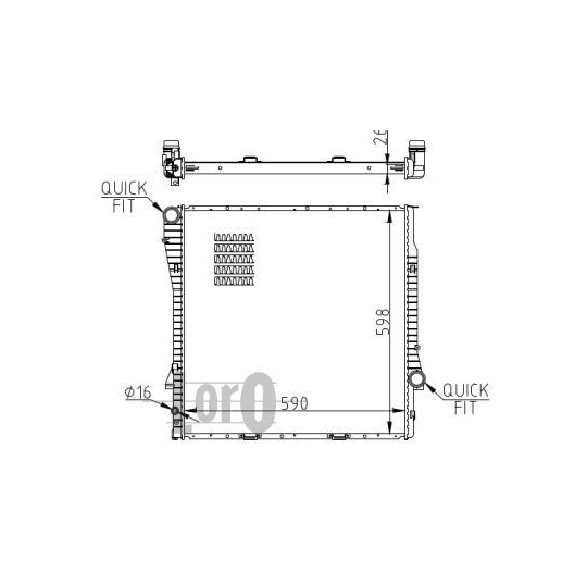 004-017-0025-B - Radiator, engine cooling 