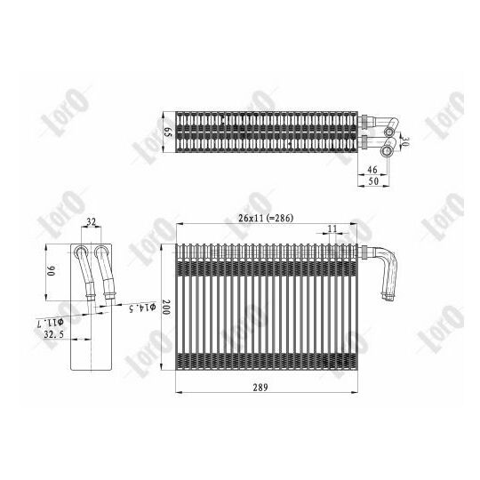 004-020-0001 - Evaporator, air conditioning 