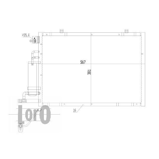 017-016-0008 - Kondensor, klimatanläggning 