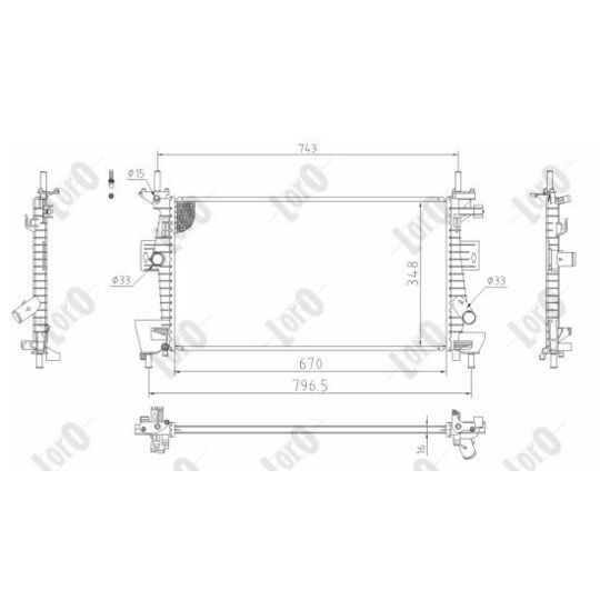 017-017-0056-B - Radiator, engine cooling 