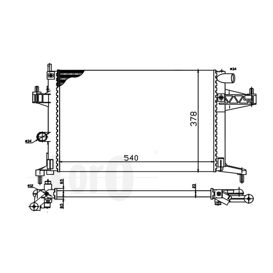 037-017-0024 - Radiator, engine cooling 