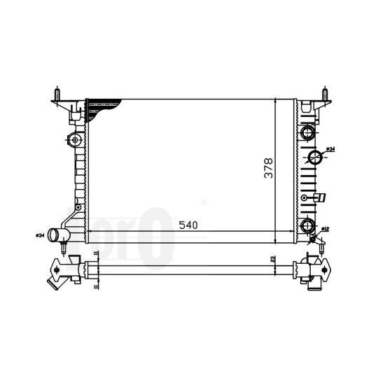 037-017-0043 - Radiator, engine cooling 