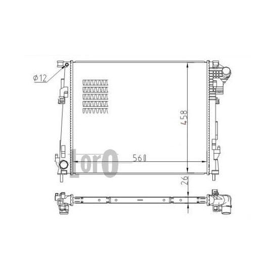 037-017-0089-B - Radiator, engine cooling 