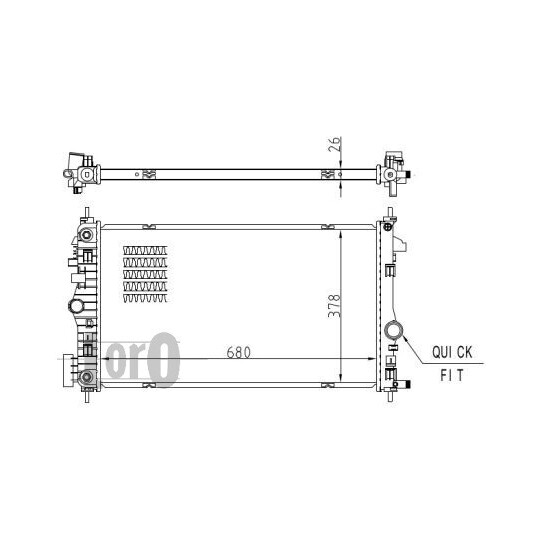 037-017-0090-B - Radiator, engine cooling 