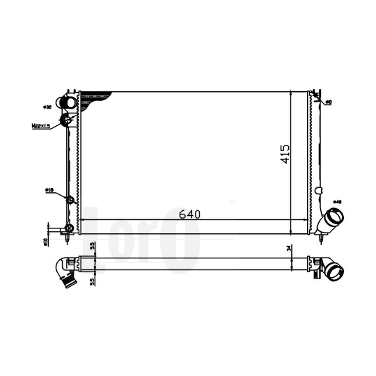 038-017-0022 - Radiator, engine cooling 