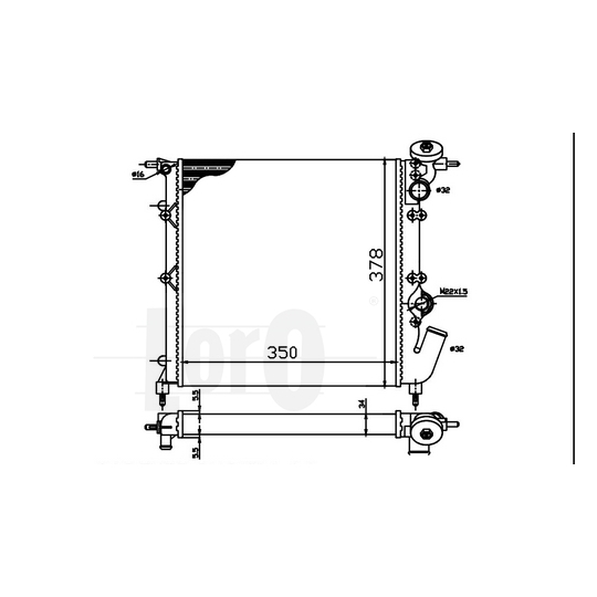 042-017-0016 - Radiator, engine cooling 