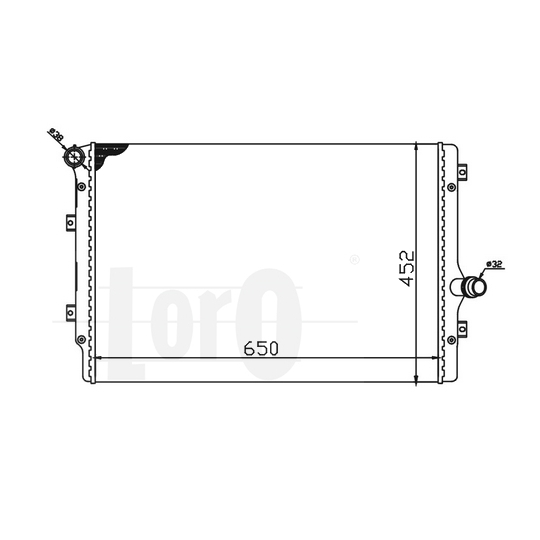 053-017-0017-B - Radiator, engine cooling 