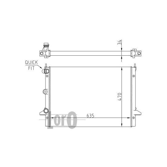 053-017-0047 - Radiator, engine cooling 