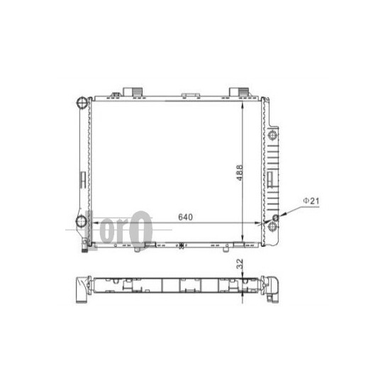 054-017-0017 - Radiator, engine cooling 