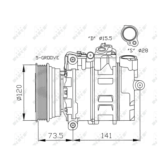 32261 - Kompressori, ilmastointilaite 