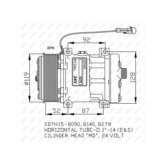 32702G - Kompressori, ilmastointilaite 
