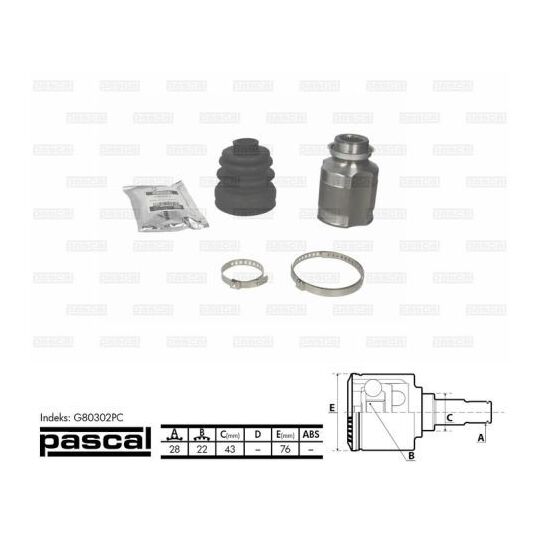 G80302PC - Joint Kit, drive shaft 