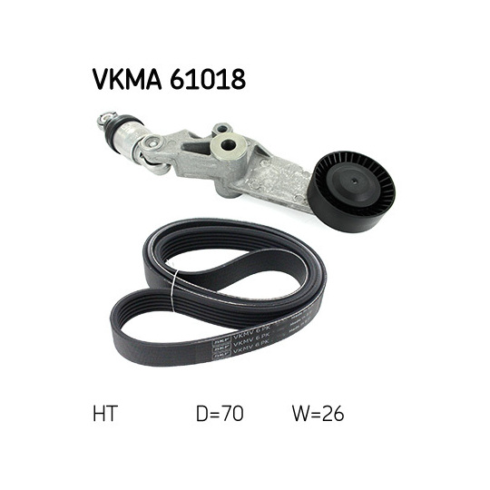 VKMA 61018 - V-Ribbed Belt Set 