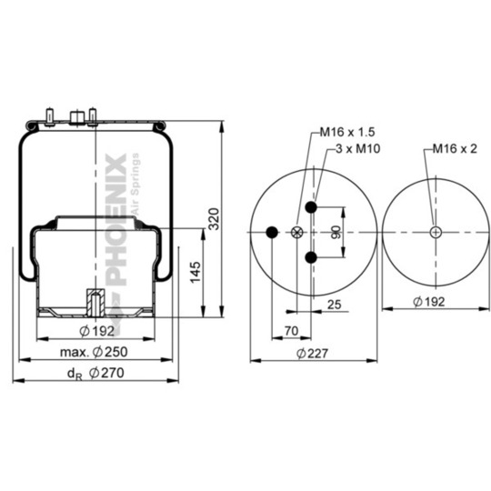 1 DF 17 B-3 - Bellow, air suspension 