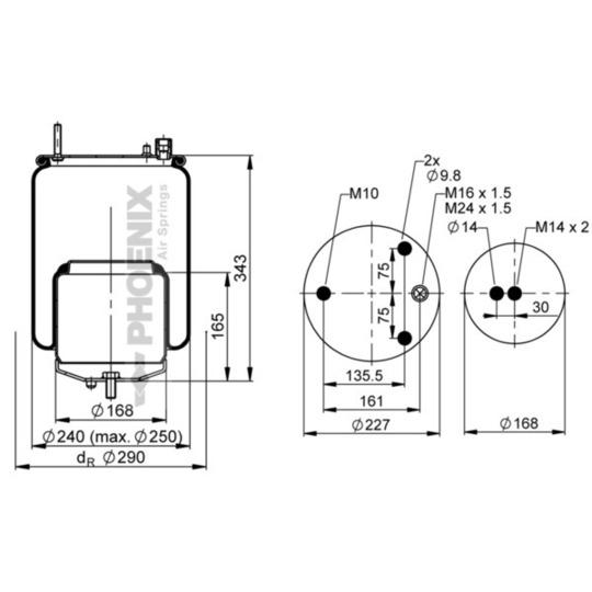 1 DF 17 B-4 - Bellow, air suspension 