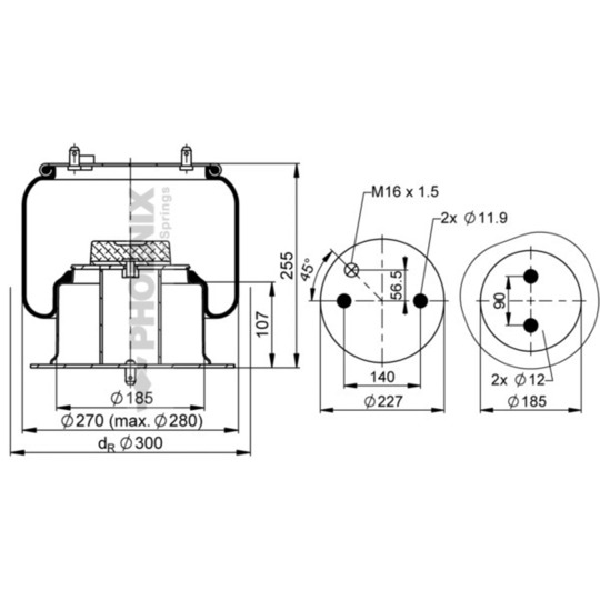 1 DF 20 C-4 - Bellow, air suspension 