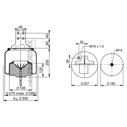 1 DF 20 G-3 - Bellow, air suspension 