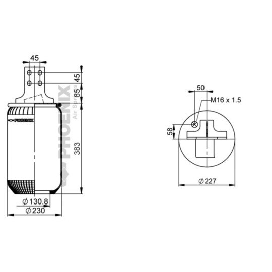 1 DF 20 G-3 NP - Bellow, air suspension 