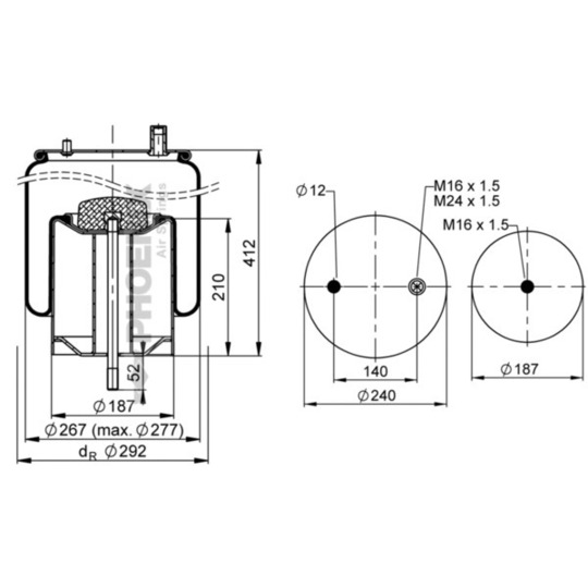 1 DK 19-1 - Bellow, air suspension 