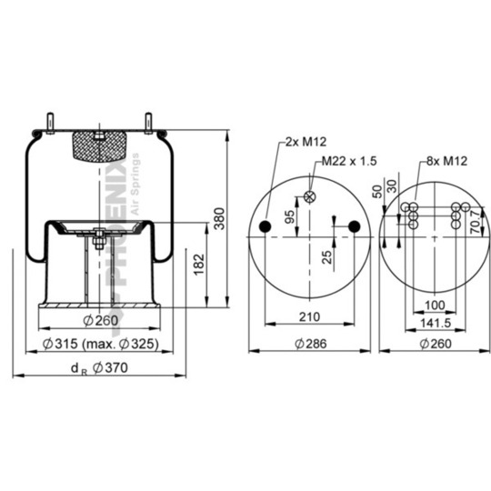 1 DK 28 F-3 - Bellow, air suspension 