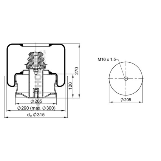 1 F 20 C-3 - Bellow, air suspension 