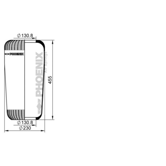 1 F 20 B - Pneumatic suspension bellows 