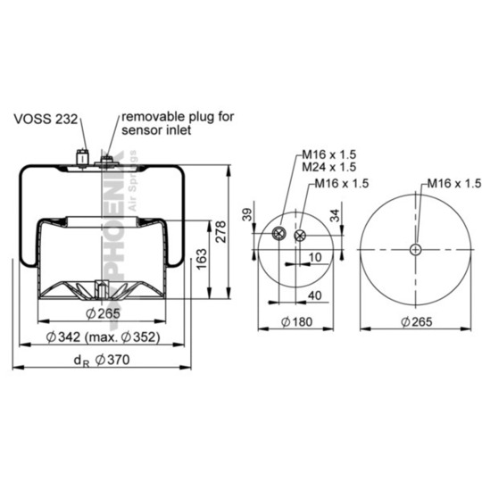 1 KF 32-23 - Bellow, air suspension 