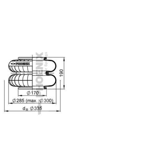 2 B 20 R-9 - Pneumatic suspension bellows 